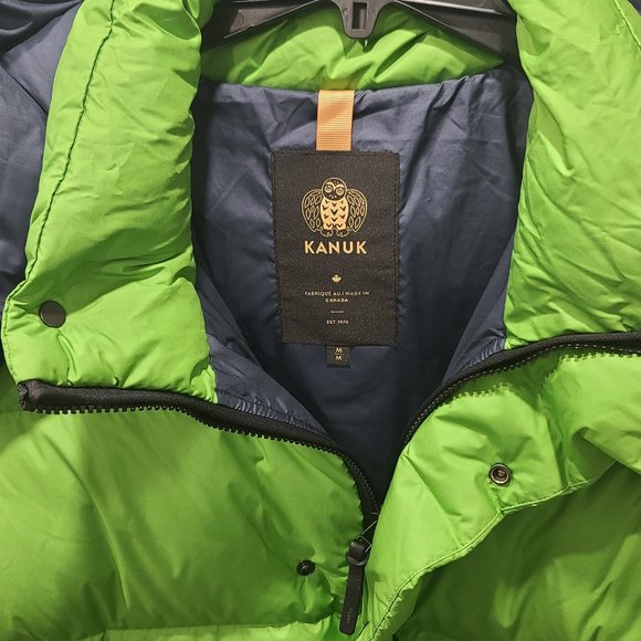 KANUK Neon Green Misto Puffer Winter Jacket - Picture 5 of 15
